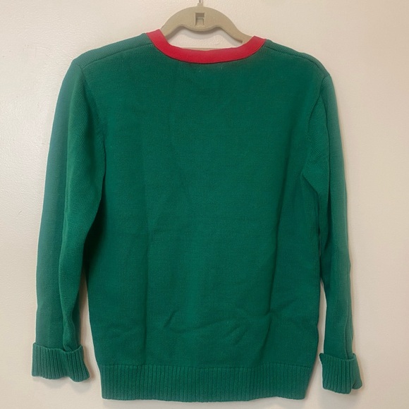 Kite Strings Boys V-Neck Cardigan. Green and Red. Size 14/16 NWOT. - Picture 5 of 6
